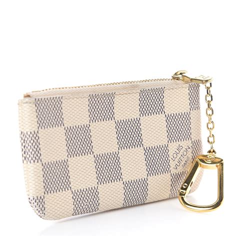 louis vuitton key pouch in damier azur
